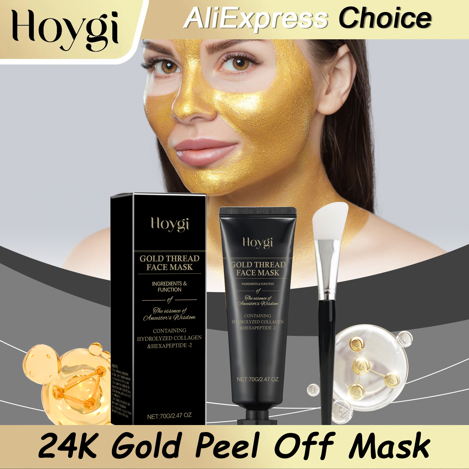 Luxury Skincare For Women - HOYGI 24K Gold Peeling Face Mask